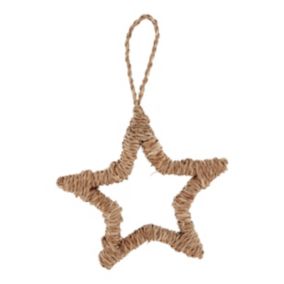 Dekoracja gwiazda z słomy 15 cm