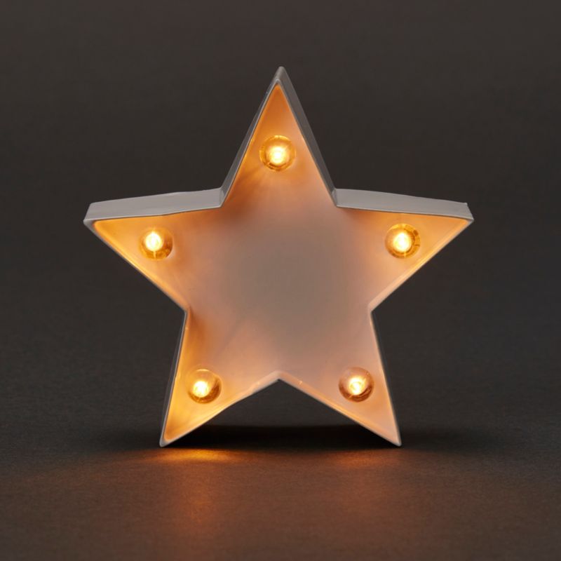 Dekoracja gwiazdka LED metal biała