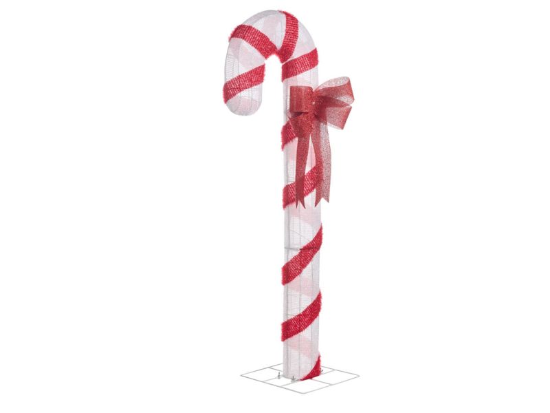 Dekoracja ogrodowa LED Alarni Laska cukrowa 150 cm Czerwony 1 szt.