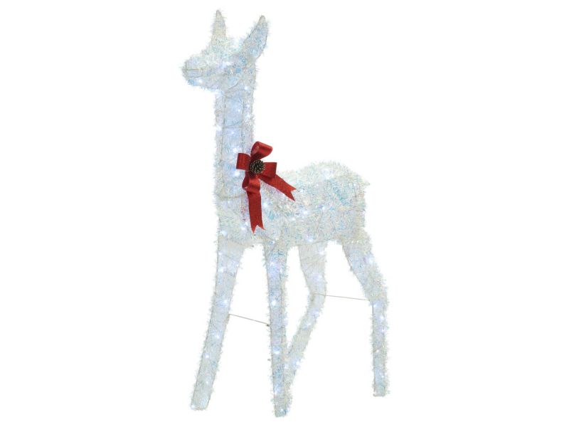 Dekoracja ogrodowa LED Aurenne Jelonek 110 cm Biały 1 szt.