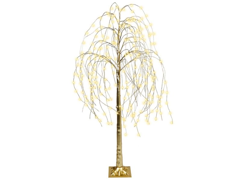 Dekoracja ogrodowa LED drzewko ze światełkami 180 cm złota Balioni 1 szt.