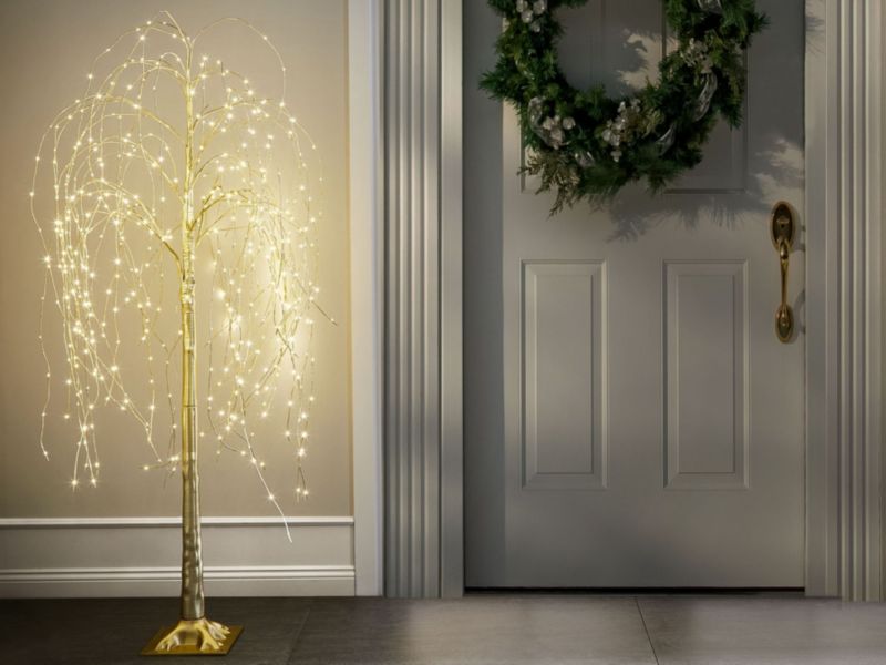 Dekoracja ogrodowa LED drzewko ze światełkami 180 cm złota Balioni 1 szt.
