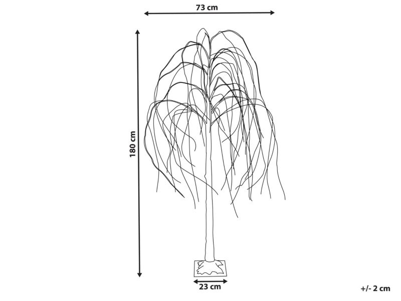 Dekoracja ogrodowa LED drzewko ze światełkami 180 cm złota Balioni 1 szt.