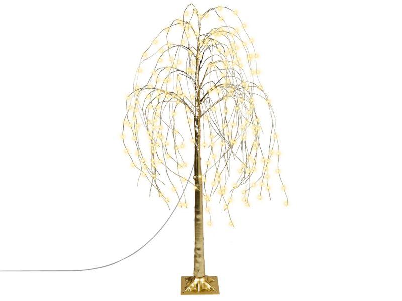 Dekoracja ogrodowa LED drzewko ze światełkami 180 cm złota Balioni 1 szt.