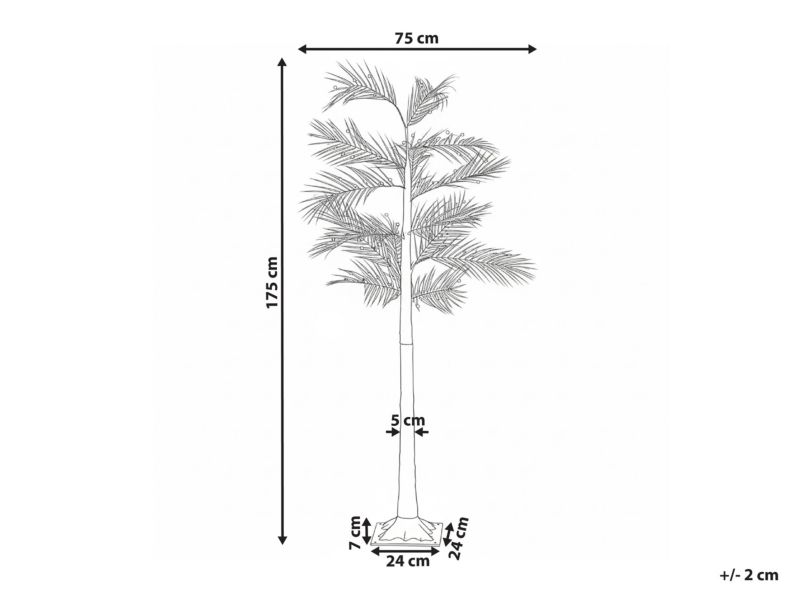 Dekoracja ogrodowa LED Paljavesi Drzewko 175 cm Złoty 1 szt.
