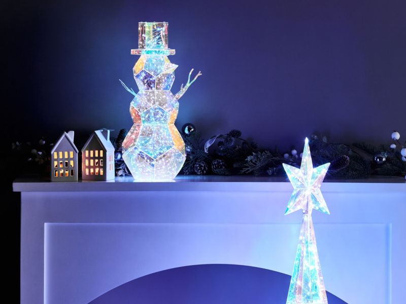 Dekoracja świąteczna LED Arctica 43 cm Bałwan Kolorowy 1 szt.