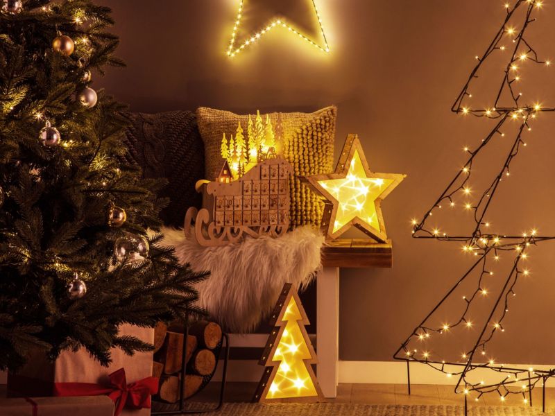Dekoracja świąteczna LED Impala 40 cm Kalendarz adwentowy Jasnobrązowy 1 szt.