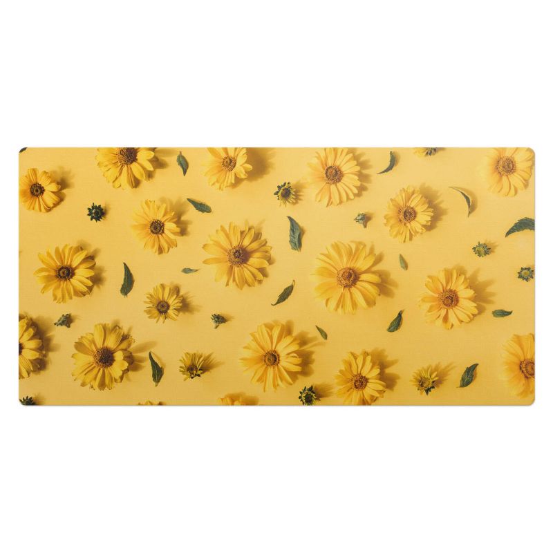 Dekoracyjna mata na biurko do pracy i nauki Wallfluent 100x50 cm Kwiaty na tle 1 szt.