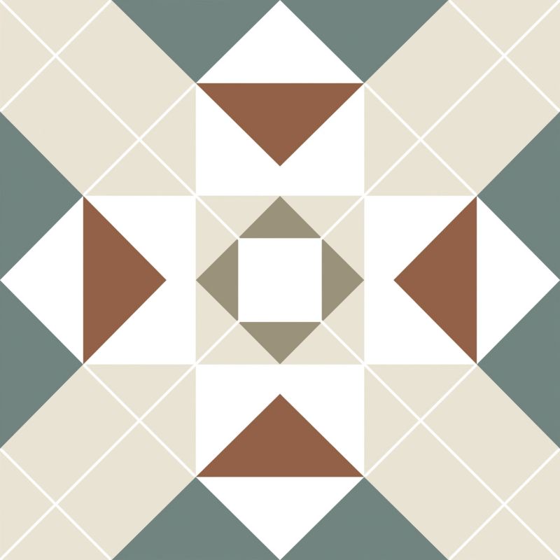 Dekoracyjna płytka gresowa Olivia Patchwork Victorian Ada 20 x 20 cm 1 szt.
