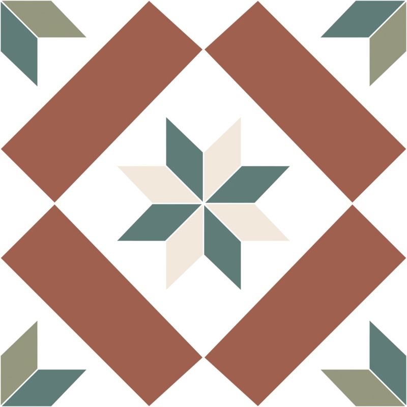 Dekoracyjna płytka gresowa Olivia Patchwork Victorian Molly 20 x 20 cm 1 szt.