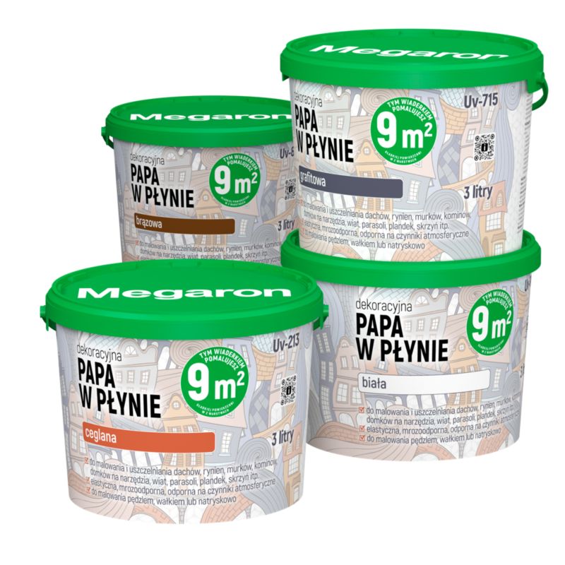 Dekoracyjna papa w płynie Megaron grafitowa 3 l