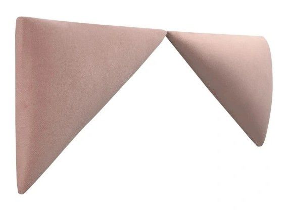 Dekoracyjny panel tapicerowany Max-Stone trójkąt 15x30 L+P  - kolor Pink, Jasmine 61 2 szt.