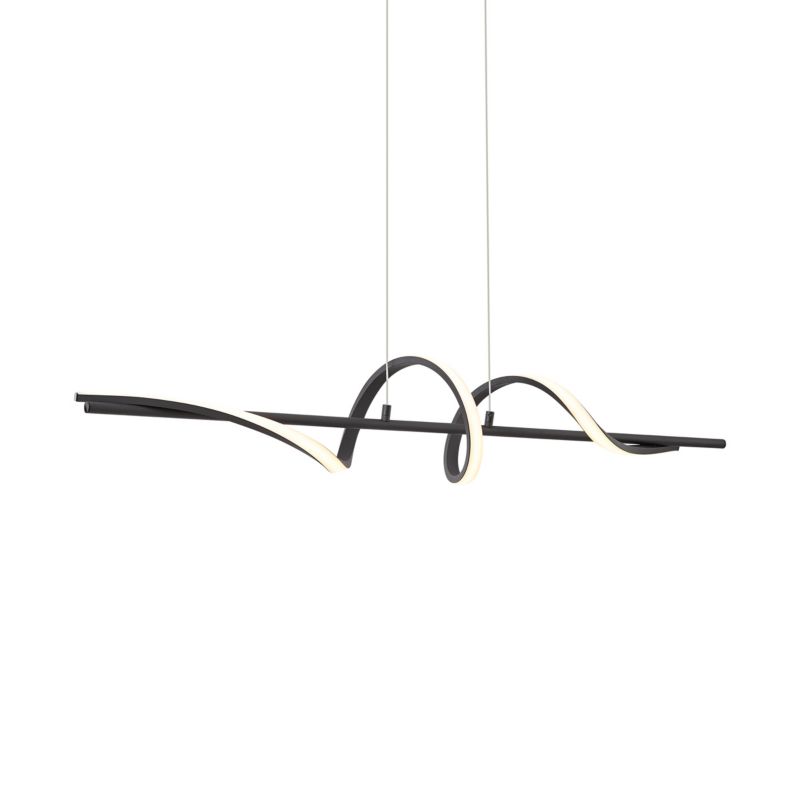 Designerski lampa wisząca do stołu jadalnego Qazqa Wokkel 112 czarny led zintegrowana 30W zestawie Integrated led 2700k 1 szt.