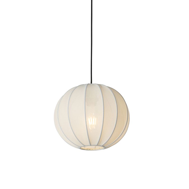 Designerski lampa wisząca z kloszem (1 punkt) Qazqa Plu 30 biały max 10W kompatybilny z żarówką LED E27  1 szt.
