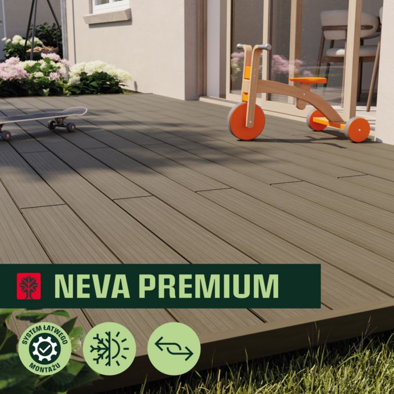 Deska kompozytowa Neva Premium brązowa