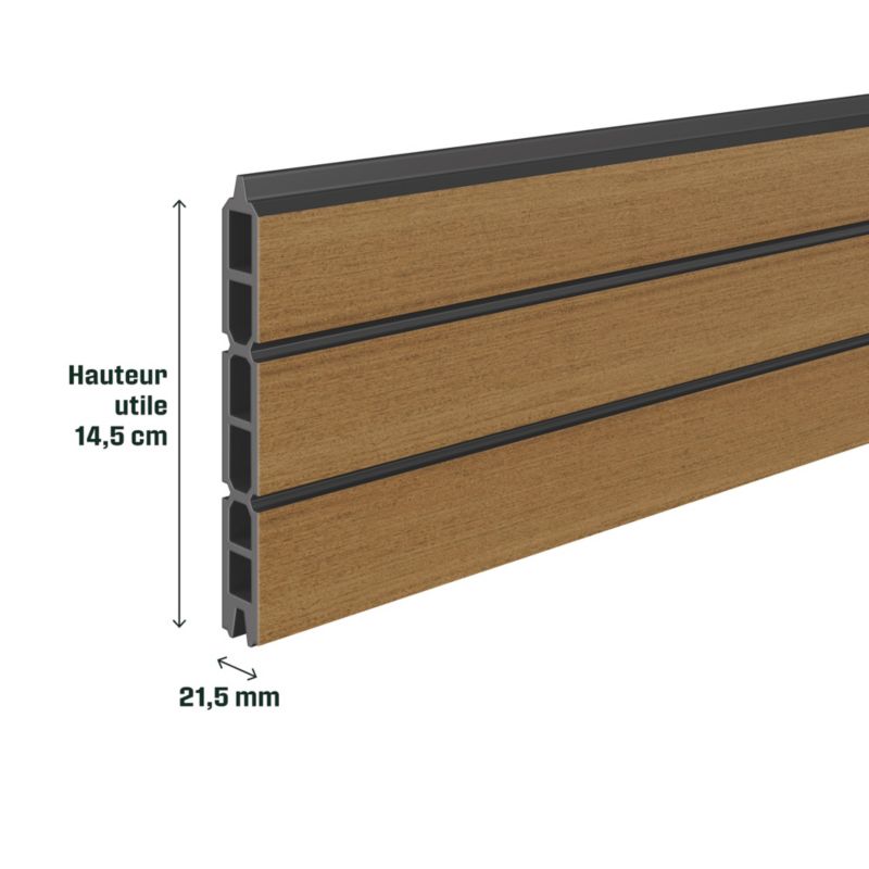 Deska ogrodzeniowa Klikstrom Clerestory Teak 3 sztuki
