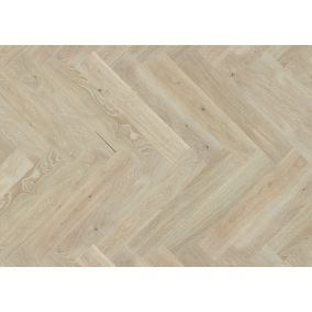 Deska podłogowa trójwarstwowa Barlinek Dąb Biały 1-lamelowa jodełka 0,65 m2