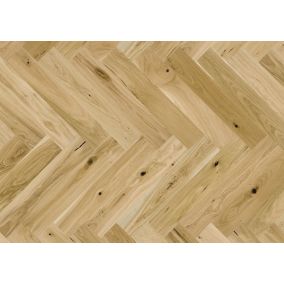 Deska podłogowa trójwarstwowa Barlinek Dąb Naturalny 1-lamelowa jodełka 0,65 m2