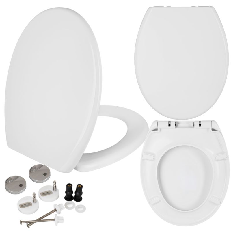 Deska Sedesowa WC Uniwersalna AWD Interior Duroplast Wolnoopadająca Wypinana Biała 1 szt.