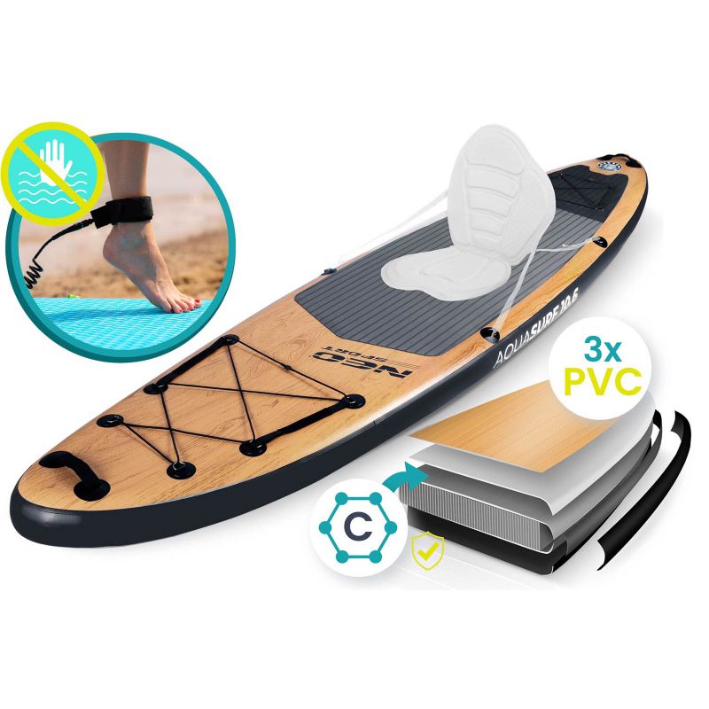 Deska SUP do pływania pompowana Paddle Aquasurf 320cm Neo-Sport 1szt.