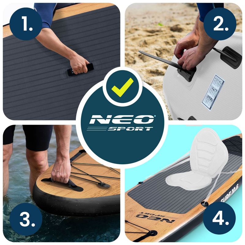 Deska SUP do pływania pompowana Paddle Aquasurf 320cm Neo-Sport 1szt.
