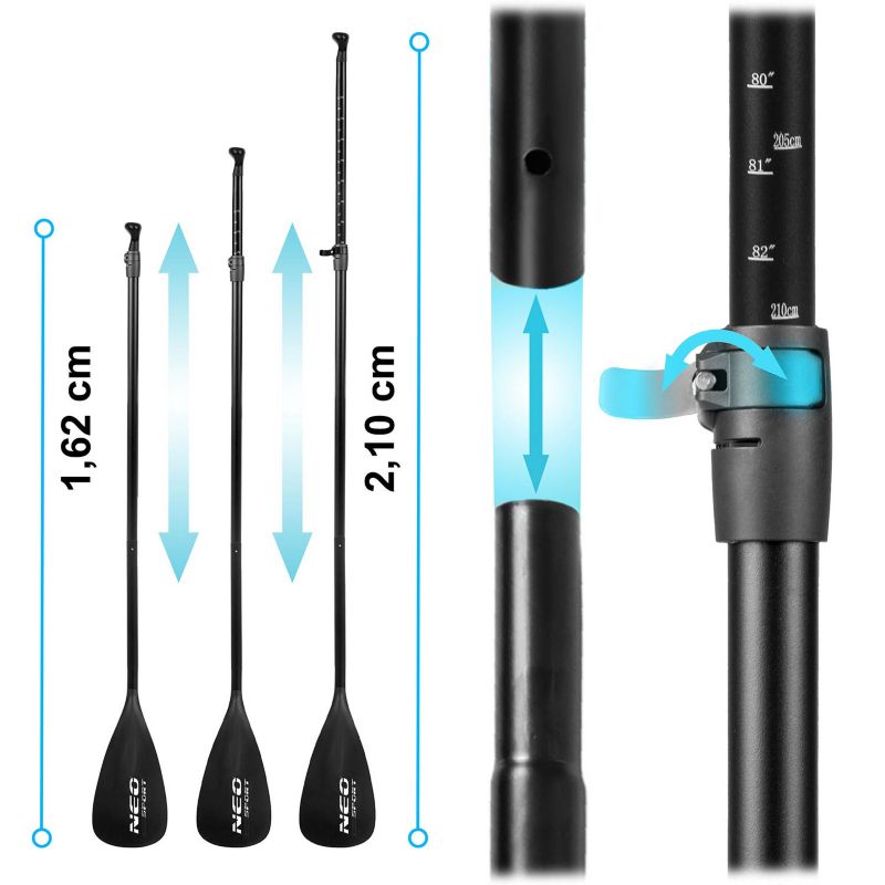 Deska SUP do pływania pompowana Paddle Aquasurf 320cm Neo-Sport 1szt.