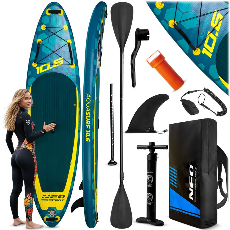 Deska SUP do pływania pompowana Paddle Aquasurf 320cm Neo-Sport 1szt.