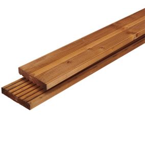 Deska tarasowa drewniana 240 x 14,4 x 2,7 cm sosna brązowa