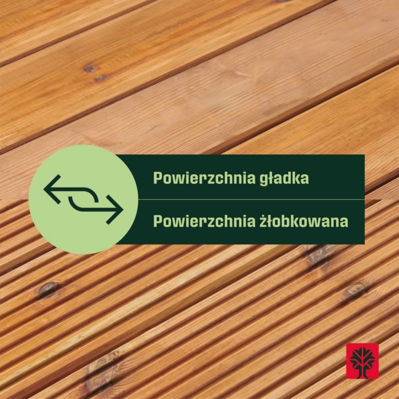 Deska tarasowa Klikstrom Akio 2,5 x 14,5 x 360 cm sosna brązowa