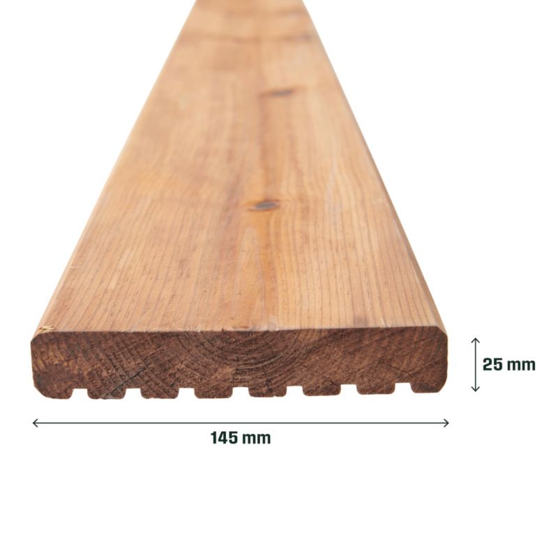 Deska tarasowa Klikstrom Akio 2,5 x 14,5 x 360 cm sosna brązowa