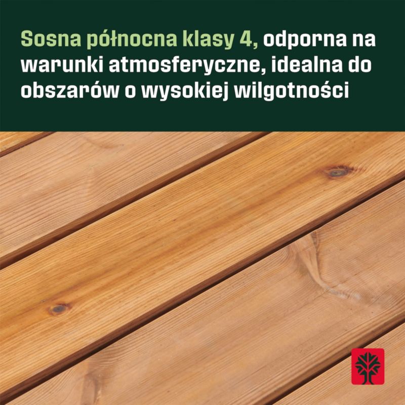 Deska tarasowa Klikstrom Akio 2,5 x 14,5 x 360 cm sosna brązowa