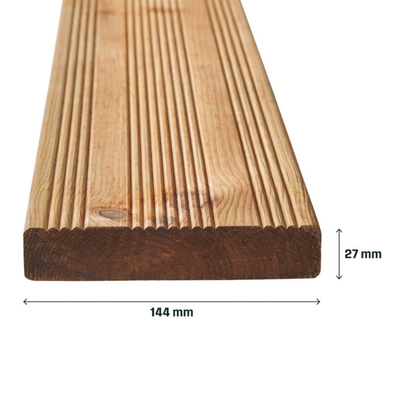 Deska tarasowa Klikstrom Lemhi 2,7 x 14,4 x 240 cm brązowa