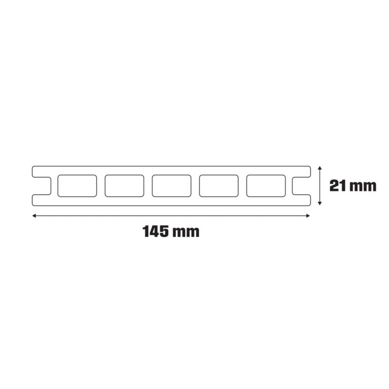 Deska tarasowa kompozytowa Klikstrom 2,1 x 14,5 x 300 cm chocolate