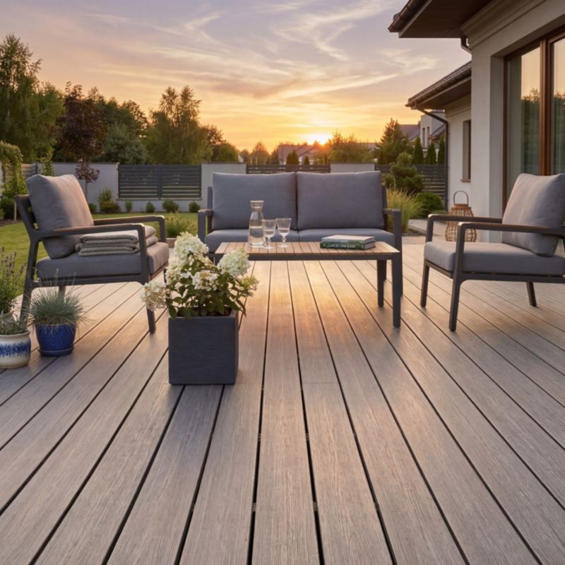 Masivní NORDECK Vintage dub šedá kompozitní terasová deska 3000 x 140 x 19 mm 1 ks.