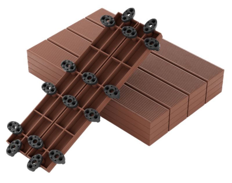 WPC Kompozitní Terasová deska GUMI Kaštan 50x8x2,1 cm - 16 ks.