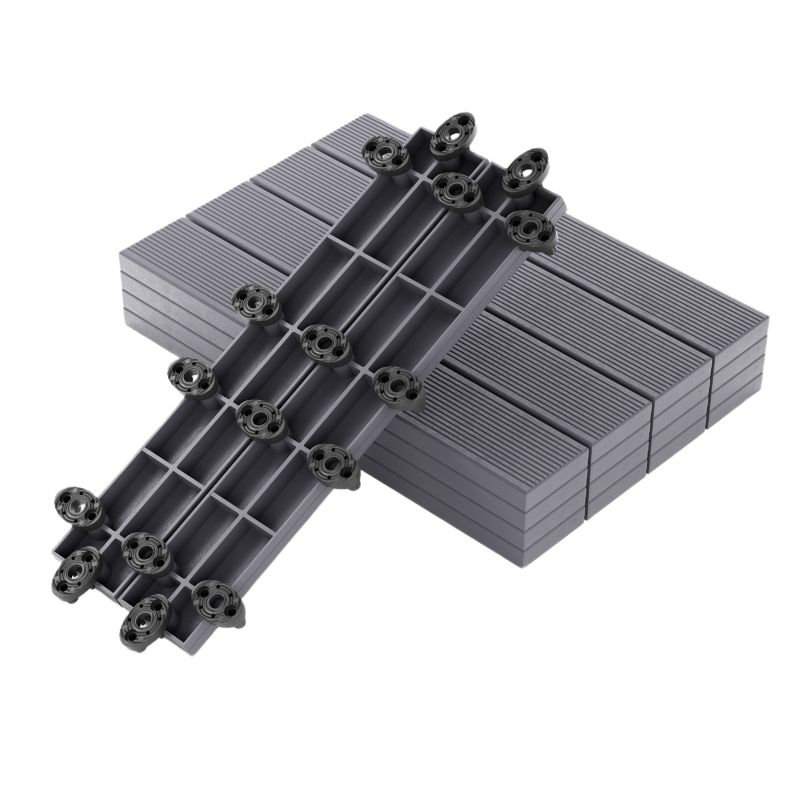 WPC kompozitní terasové prkno GUMI Grey 50x8x2,1 cm - 16 ks.