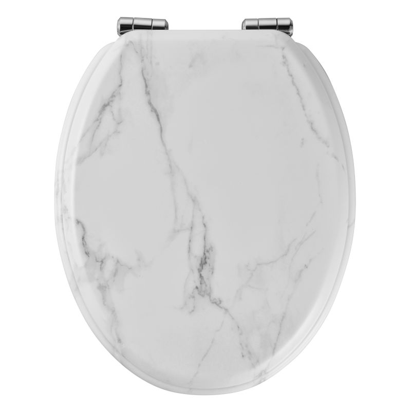Deska WC GoodHome Pilica MDF wolnoopadająca marmur