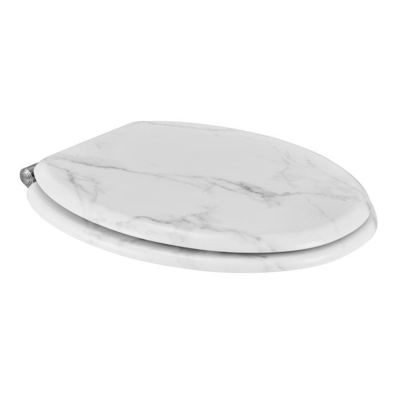 Deska WC GoodHome Pilica MDF wolnoopadająca marmur