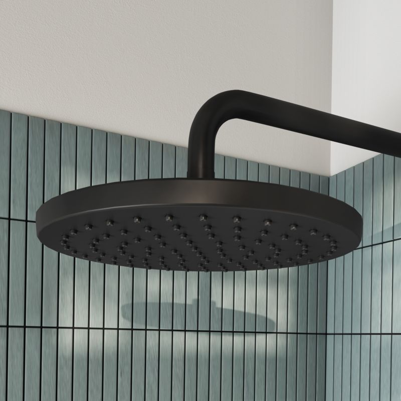 Deszczownica prysznicowa GoodHome Cavally 25 cm czarny mat