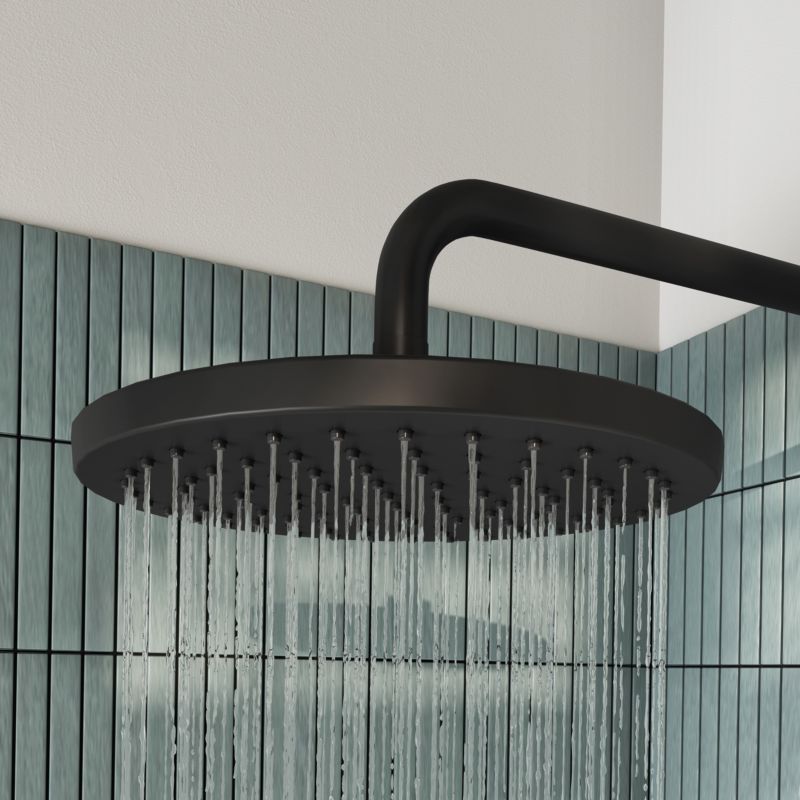 Deszczownica prysznicowa GoodHome Cavally 25 cm czarny mat