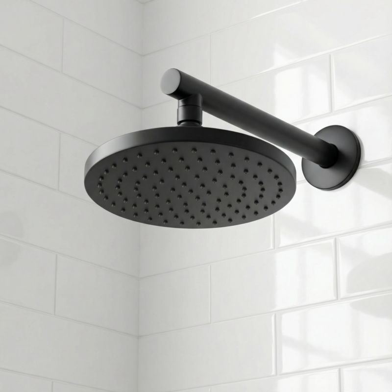 Deszczownica prysznicowa GoodHome Cavally 25 cm czarny mat