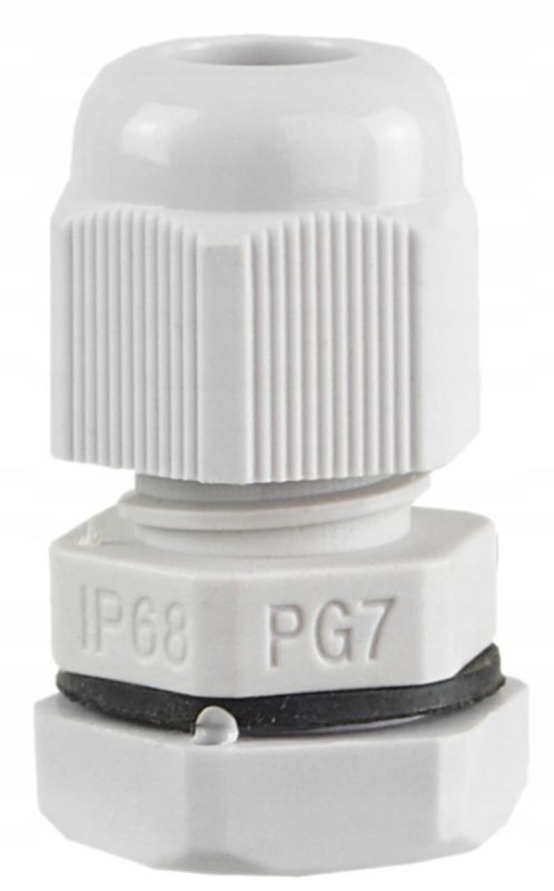 Dławik z gwintem E P Elektro-Plast PG-7 IP68 szary