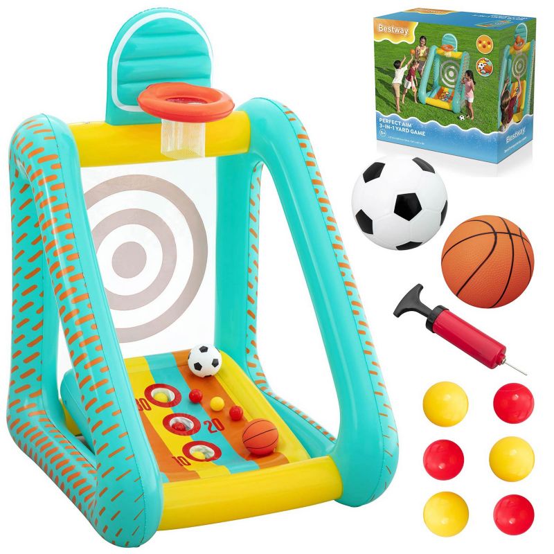 Dmuchana gra ogrodowa Bestway 3w1 koszykówka piłka nożna cel 127x109x178cm 1szt.