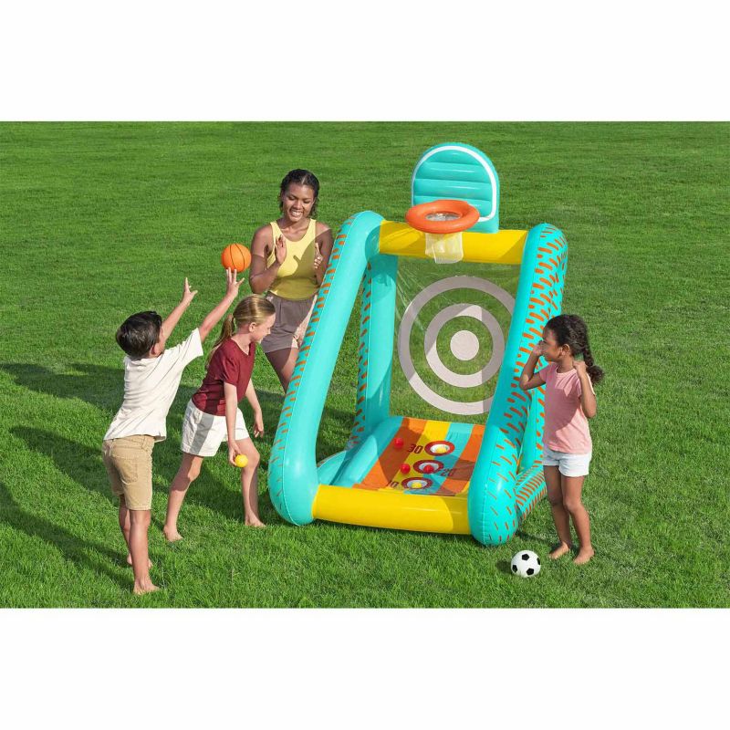 Dmuchana gra ogrodowa Bestway 3w1 koszykówka piłka nożna cel 127x109x178cm 1szt.