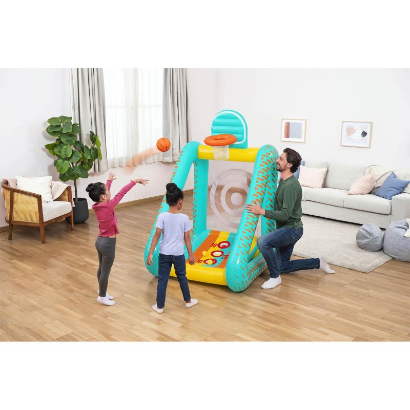 Dmuchana gra ogrodowa Bestway 3w1 koszykówka piłka nożna cel 127x109x178cm 1szt.