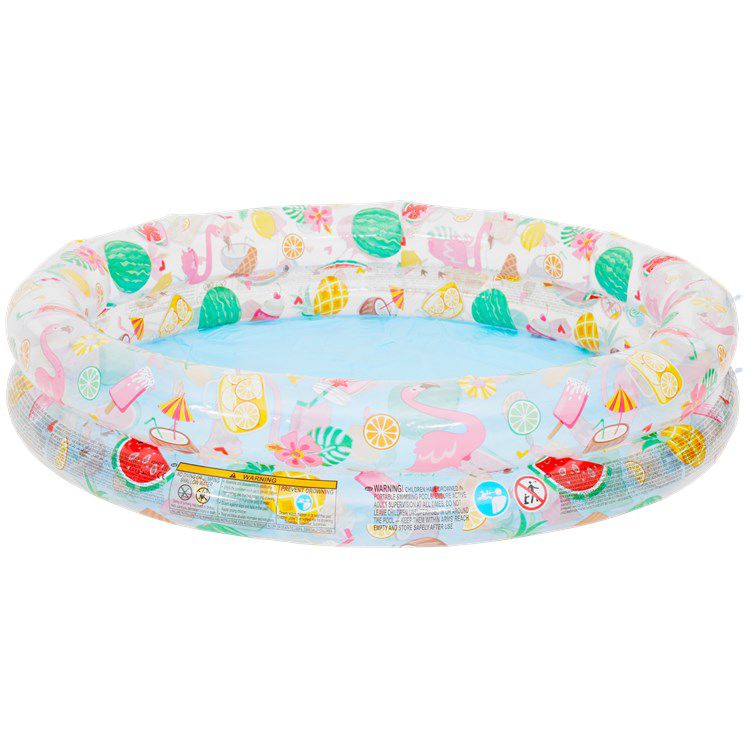 Dmuchany brodzik plażowy INTEX 59460NP, kolorowy wzór, piłka 51 cm i koło 51 cm, 1 szt.