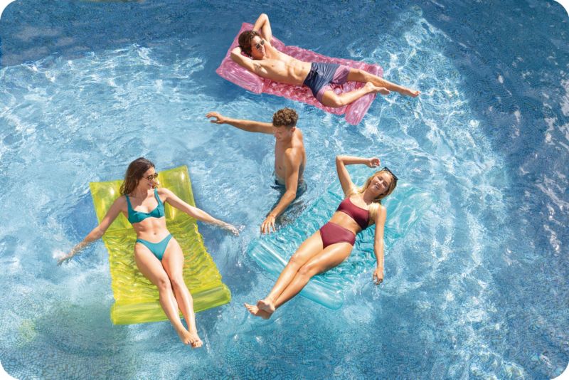 Dmuchany materac Intex plażowy hamak wodny 58725-01 niebieski 1 szt.