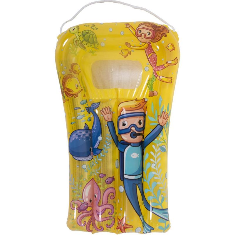 Dmuchany materac Jilong podwodny świat 74X48 cm plażowy z okienkiem żółty 1 szt.