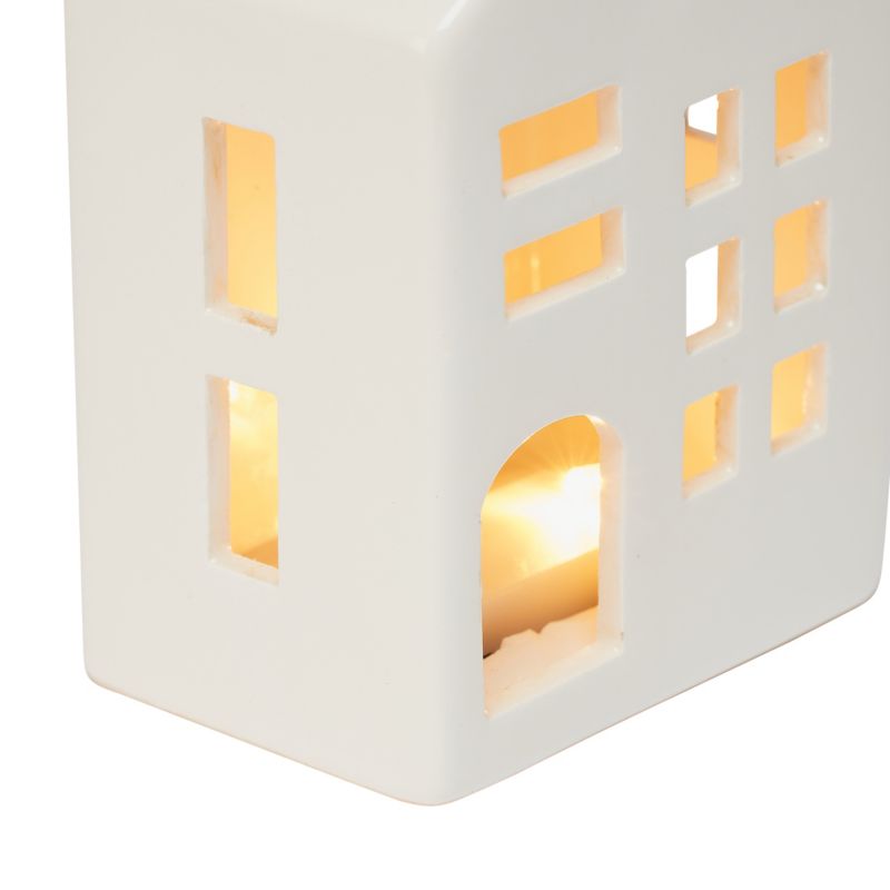 Domek ceramiczny LED biały