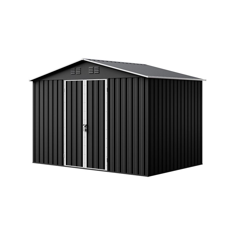 Domek metalowy NORDVIC Thor 2830 x 1890 mm, uchylne drzwi, Cold Grey 1 szt.